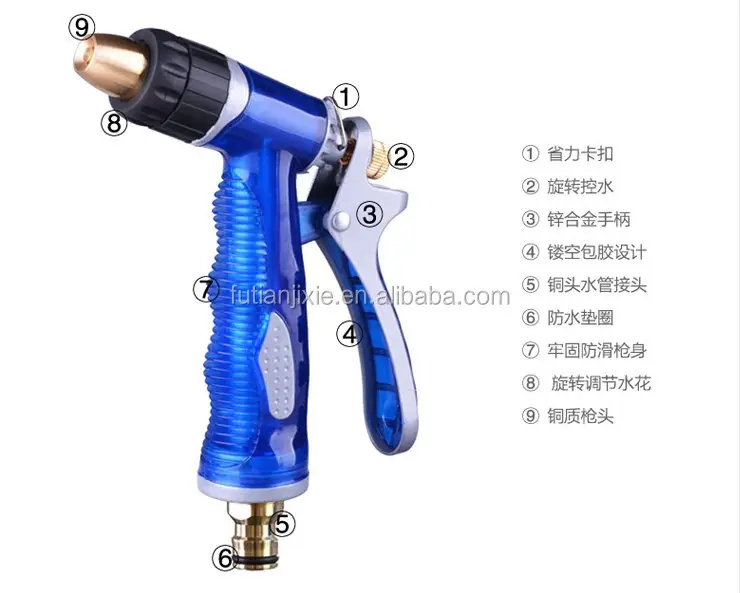 FUTIANYING Car Wash Mini Spray Gun Garden Water Mini Spray Gun