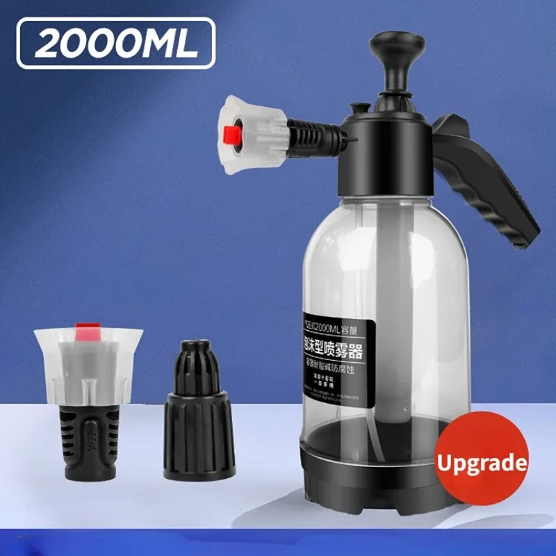 Xunchi High Quality 2L Hand Pump Foam Sprayer with 3 Types of Nozzle Foam Cannon Snow Foam Car Wash Sprayer