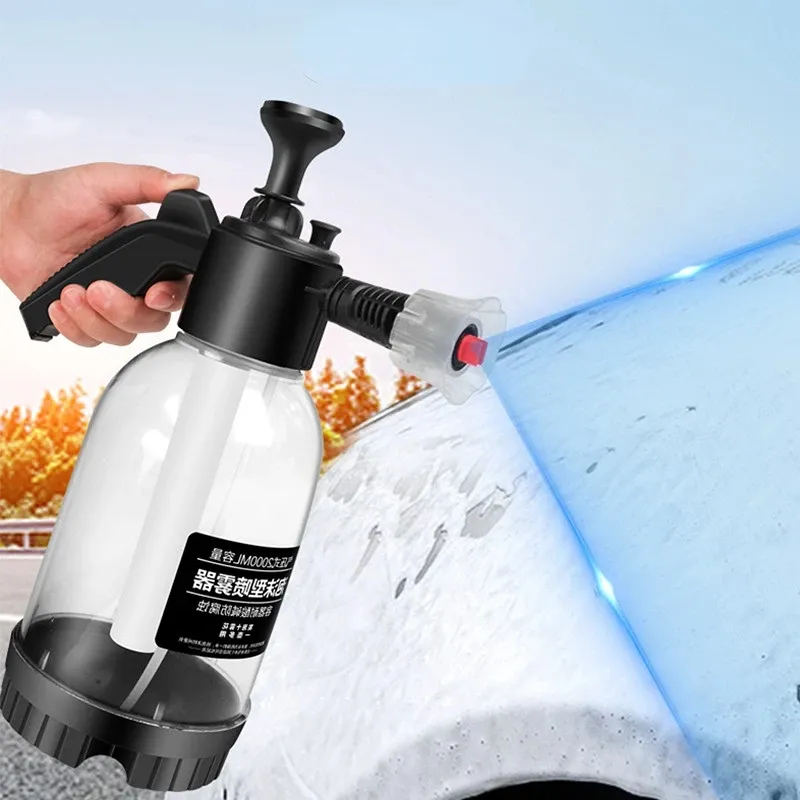 Xunchi High Quality 2L Hand Pump Foam Sprayer with 3 Types of Nozzle Foam Cannon Snow Foam Car Wash Sprayer